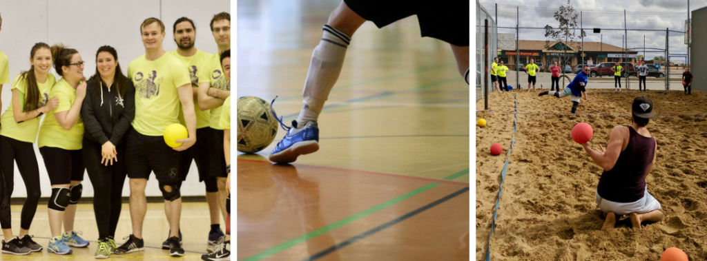Indoor dodgeball, indoor soccer futsal, beach dodgeball tournament